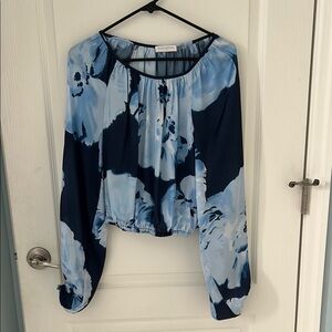 Ramy Brook Floral Blue Women's Top s